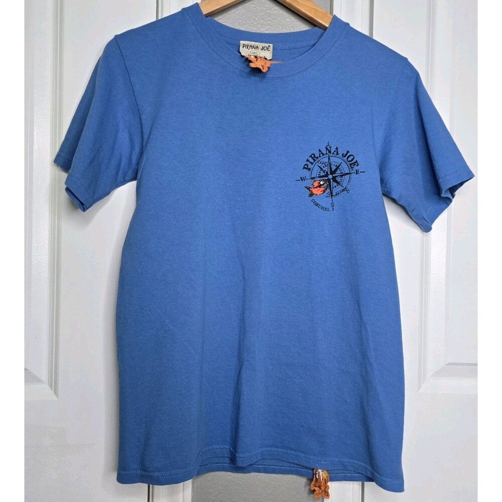 Pirana Joe Roatan Blue Short Sleeve Small T-Shirt Fish